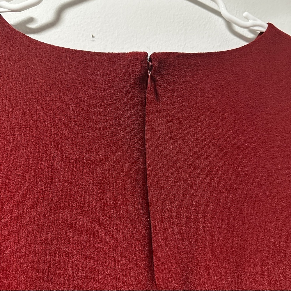 Charming Charlie Maroon Red Shift Dress Short Sleeve Women’s Size Large Spring - Picture 8 of 11